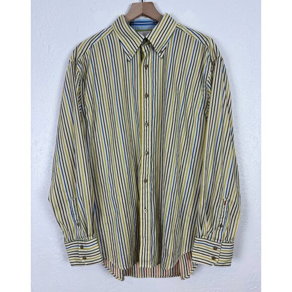 Robert Graham Men's Multi Stripe Long Sleeve Button Up Shirt Size 2XL - Picture 1 of 4